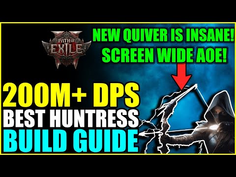 Path of Exile 2 | 200M+ DPS! UPDATED Best Lightning Huntress Build! (PoE 2 Huntress Amazon Guide)