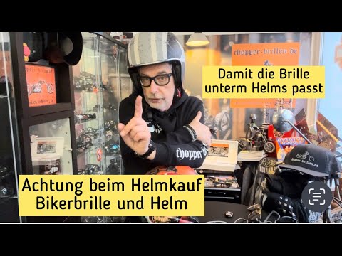 Achtung bei Helmkauf, wenn ihr Brillenträger seid, Helm und Bikerbrille!