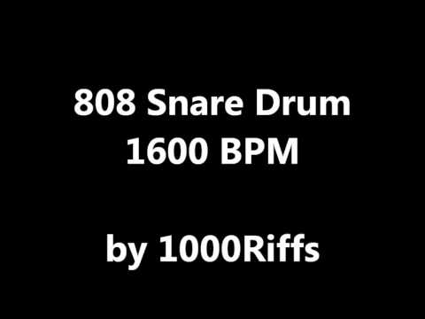 808 Snare Drum : 1600 BPM - Beats Per Minute