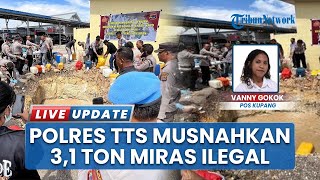 Polres TTS Musnahkan Miras, Total 3.192 Liter Minuman Tanpa Izin Ilegal Dimusnahkan