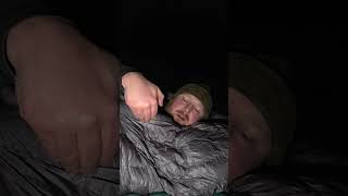 winter camping - outdoor vitals sleeping bag.