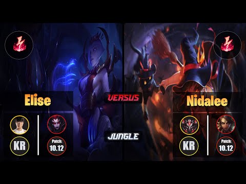 Haru ELISE (Jungle) [Electrocute] VS NIDALEE - Grandmaster KR Patch 10.12