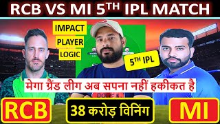 RCB vs MI || MI vs RCB || Dream11 || rcb vs mi dream11 prediction || IPL 2023 || Team of today match