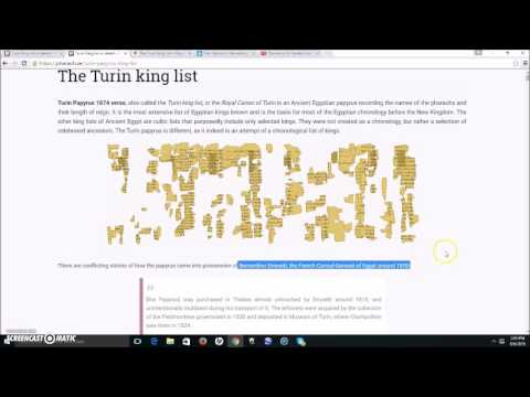 Turin Kings List, 30,000 Years(?) & The Exodus