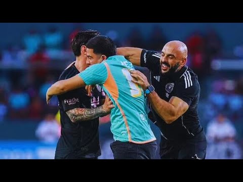 CHAOS! Messi's Bodyguard SENT FLYING by Pitch Invader | Epic Tumble & Selfie Frenzy