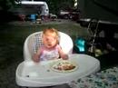 Mirra Eating While Camping