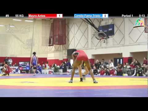 2012 Pan Am: 55 KG Quarterfinal: Mayra Antes (ECU) vs. Camila Fama Tristo (BRA)