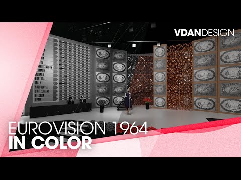 Eurovision 1964 - Stage Recreation in Color