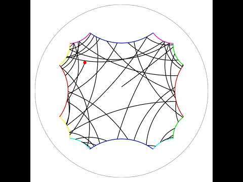 A geodesic on a hyperbolic surface