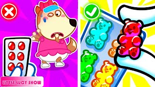 Lucy! Being Brave with Medicine – Genius Parents Trick Baby into Taking Medicine! Cartoon for Kids