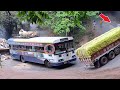 APSRTC Bus Driver Taking Risk With Passengers On Dangerous Hairpin Bend Bus Driving Bus Market
