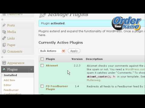 OrderYourName.com - WordPress Feedburner Redirectfeed