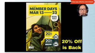 REI Member Days Sale! Get your 20% off Deal Friday 13th