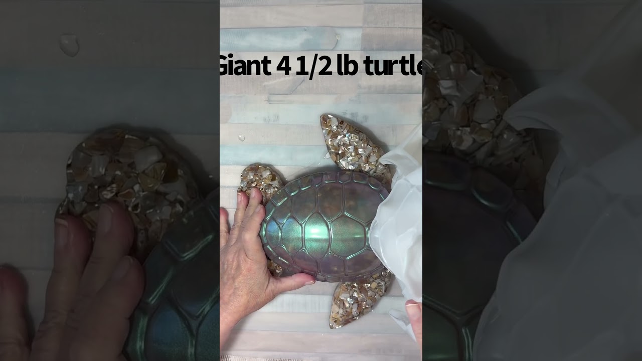 Giant lighted turtle demould #resinforbeginners #resinart #resinart #turtle