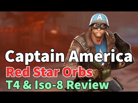Captain America (WWII) Red Star Orbs! T4 & Iso-8 Review! Invaders Raid Team | MARVEL Strike Force