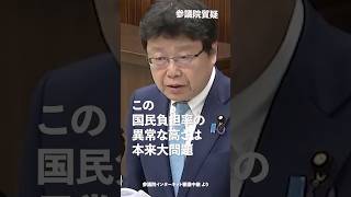 この国民負担率の異常な高さは本来大問題！#日本保守党 #北村晴男 参議院国会質疑 より #shorts