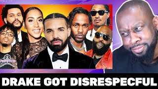 Drake DRAGS Kendrick Lamar & SHADES his wife!   Drake disses Rick Ross, Future, Weeknd, | REACTION