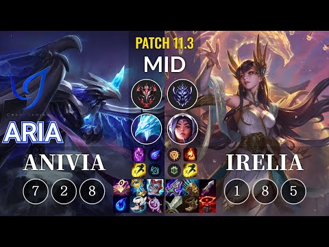 CGA Aria Anivia vs Irelia Mid - KR Patch 11.3