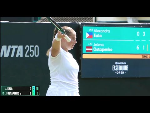 JEĻENA OSTAPENKO ACTING CRAZY COMPILATION VS ALEX EALA | LEXUS EASTBOURNE OPEN