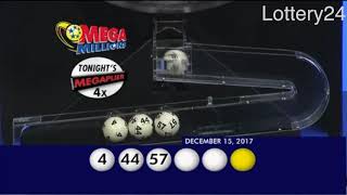 2017 12 15 Mega Millions Numbers and draw results