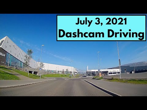 Dashcam driving in Tromsø, Norway. July 3, 2021.