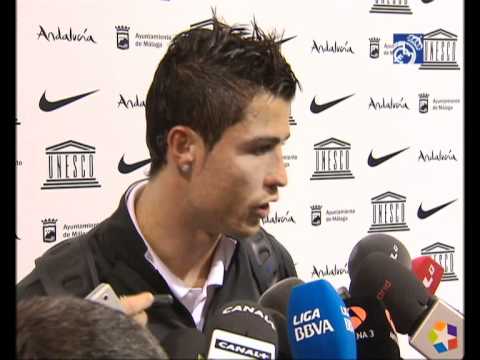 Málaga 0-4 Real Madrid: Cristiano Ronaldo en la zona mixta