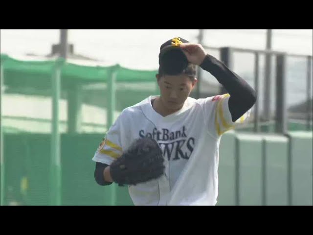 【ファーム】3人でピシャリ‼ ホークス・川原が1回を無失点に抑える‼ 2021/3/19 H-T(ファーム)