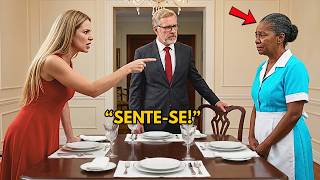 A Filha Do Empresário Expulsou A Empregada Do Jantar…Então O Pai Puxou A Cadeira E Disse: "Sente-Se"