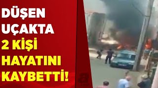 Bursa'da tek motorlu uçak şehrin ortasına düştü: 2 ölü | A Haber