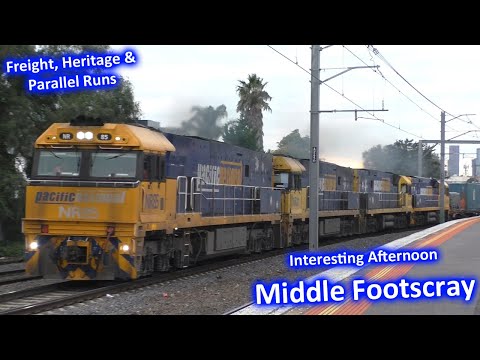 An Interesting Afternoon at Middle Footscray; Parallel Runs & Freight - Melbourne Transport