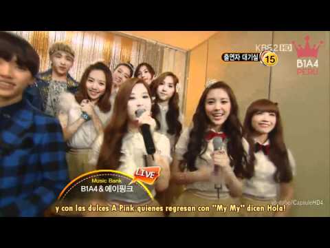 [111125] B1A4 y A Pink - Sala de espera @Music Bank (sub español)