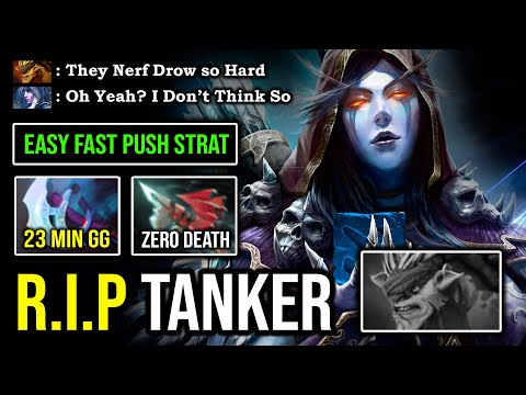 DROW RANGER IS BACK IN 7.25B Crazy Multi Split Shot EZ Fast Push 23Min GG Even Pro BB Can't Run DotA