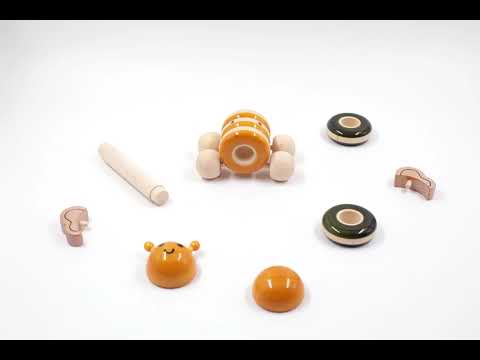 Bee Roll & Race Build-a-Bug Wooden Toy