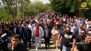 ԲՀԿ-ն բազմամարդ քայլերթով հարգանքի տուրք է մատուցել Հաղթանակի զբոսայգում