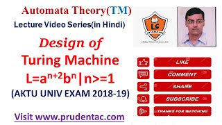 Design of Turing machine for a^n+2 b^n (AKTU Univ Exam 2018-19 solution)