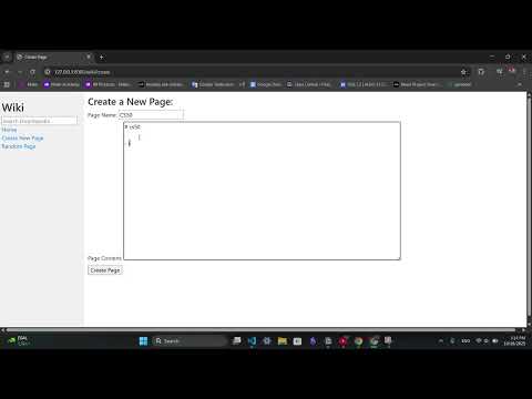 CS50 WEB - Project 1 - Wiki