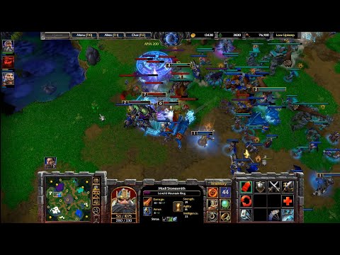 1 (Human) vs 3 Insane Computer AI (Human, Undead and Night Elf) | Warcraft 3 Reforged