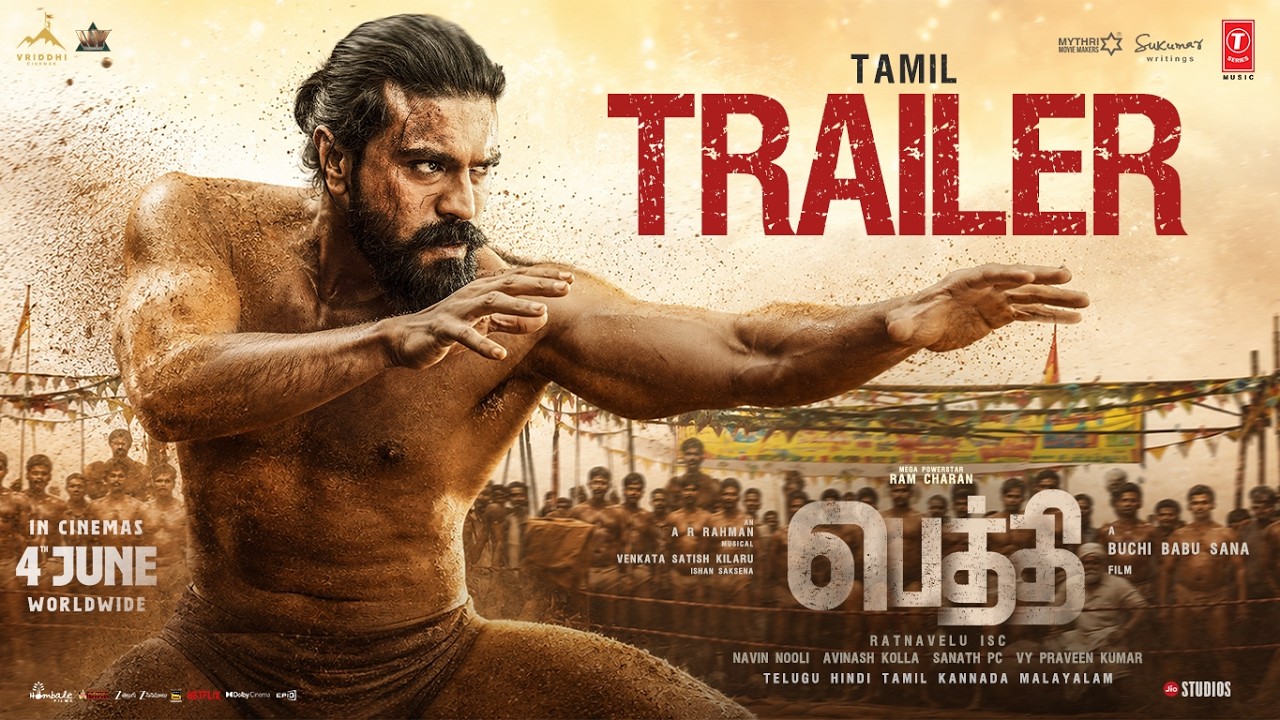 PEDDI Trailer (Tamil) | Ram Charan | Shiva Rajkumar | Janhvi Kapoor | A R Rahman | Buchi Babu Sana