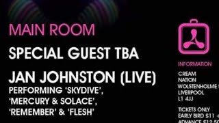 Jan Johnston @ Cream Reunion BT Mercury &amp; Solace ⭐ Freefall Skydive ⭐ Flesh By Jan Johnston Tiesto