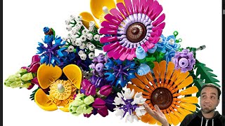 LEGO Wildflower Bouquet & Dried Flower set official pics! Fantastic part recolor packs 10313 10314
