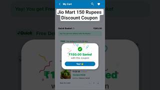 Get ₹150 Off On Jiomart 🤩 | Jio Mart Secret Coupon Code #shorts #ritamraha