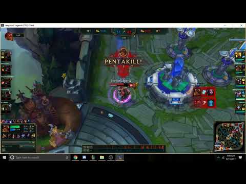 League of legends Xin Zhao 1v5 pentakill S+ rating!
