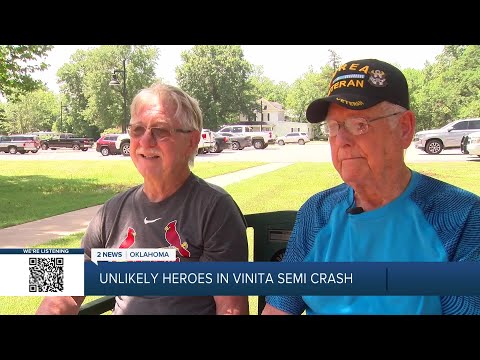 "It's a happy ending." Unlikely heroes save semi-truck driver in fiery Vinita crash