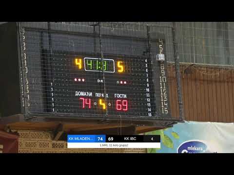 1. MRL 11. kolo grupa 2 KK Mladenovac -KK IBC
