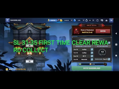 MFF SHADOWLAND (30-35) FIRST TIME CLEAR AND REWARD COLLECT