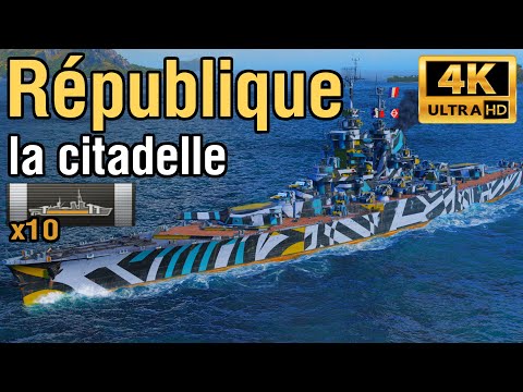 République 290K damage, 10citadals, 3024K BXP - World of Warships