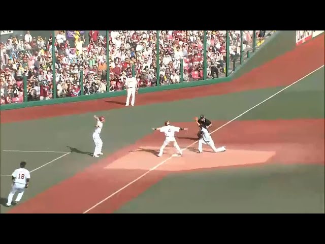 【6回裏】イーグルス・後藤が好走塁!! レフト前ヒットで1塁から一気に3塁へ!! 2015/5/30 E-G
