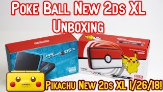 Nintendo Poke Ball New 2DS XL Unboxing & Pikachu Edition Coming to The USA