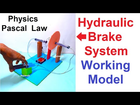 how to make the inspire science project working model on hydraulic braking system diy howtofunda