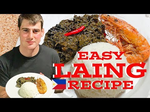EASY LAING RECIPE (TARO LEAVES IN COCONUT MILK)